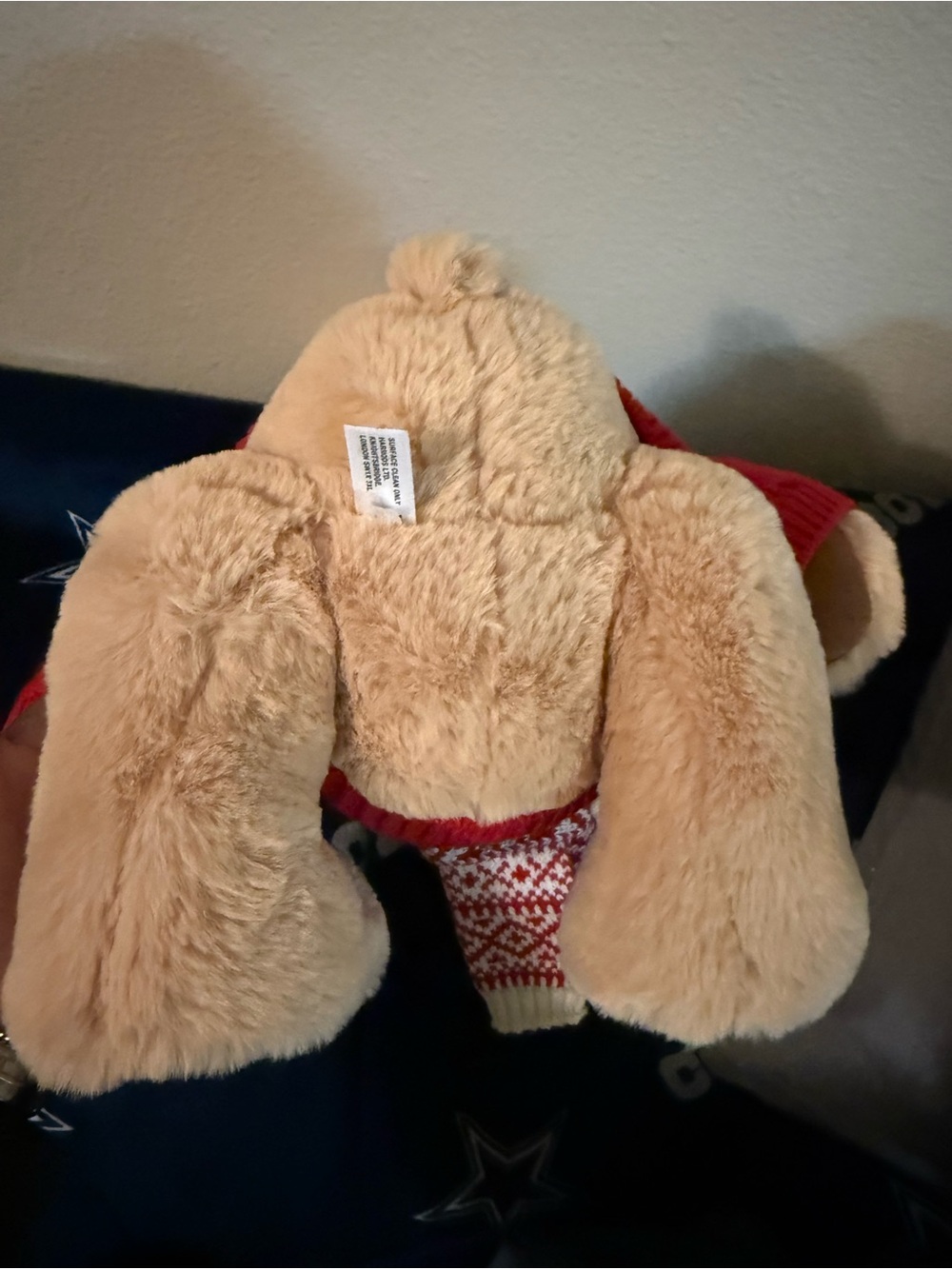 Harrods Red Holiday Bear with Knit Hat & Scarf - Picture 5 of 6